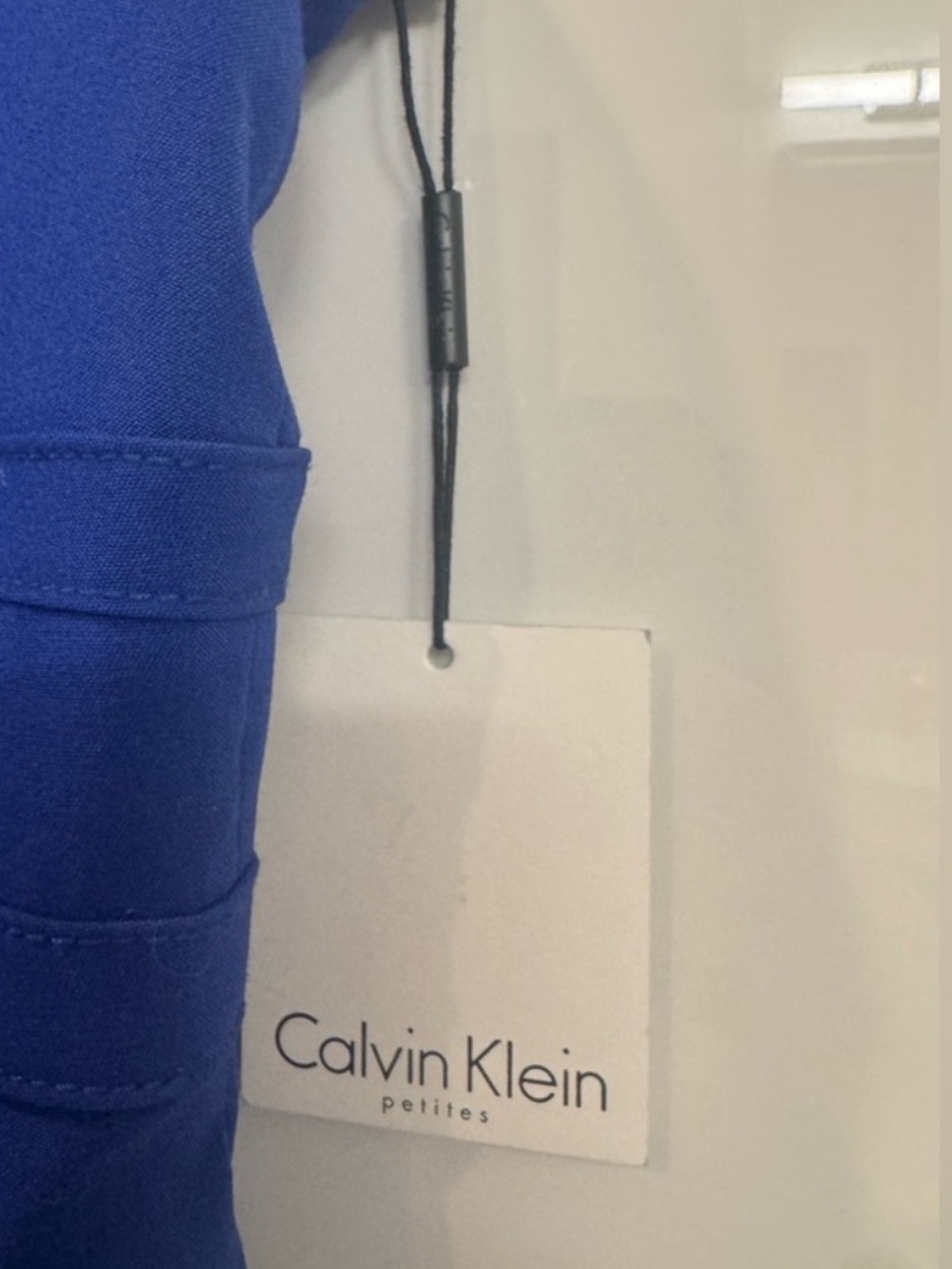 Calvin Klein Royal Blue Sheath Dress Gold Buckle Sleeveless NWT 10P - Picture 6 of 7